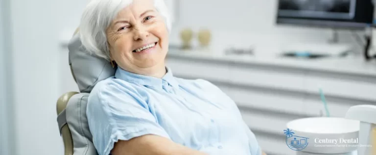CD - Happy Elderly Woman at Dentist