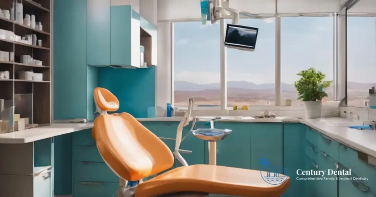 A dental chair in a dental clinic